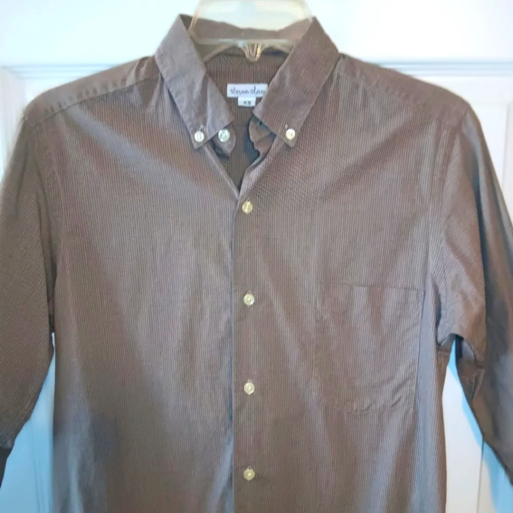 Steven Alan Single Needle Men's Long Sleeve Shirt - Picture 3 of 6